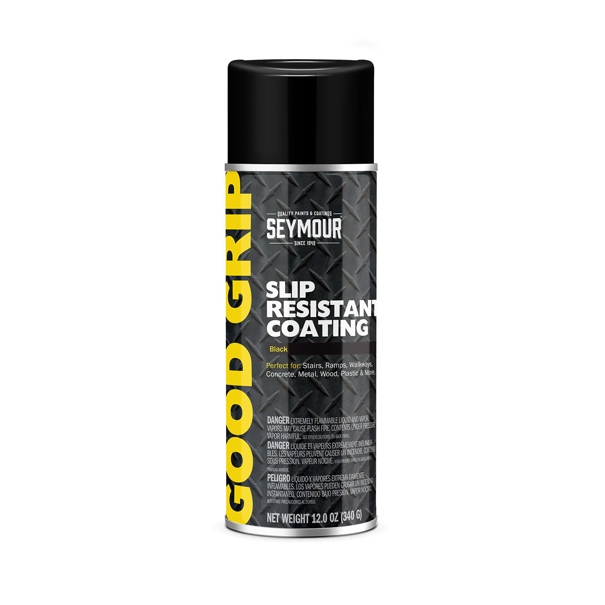 Seymour Good Grip Slip-Resistant Coating, Black, 6ct. Case, 16-Oz. Cans, Model# 16-83 CS